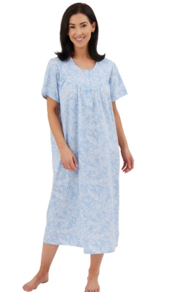 Marlon 100% Cotton Jersey Linea Floral Short Sleeve Nightdress